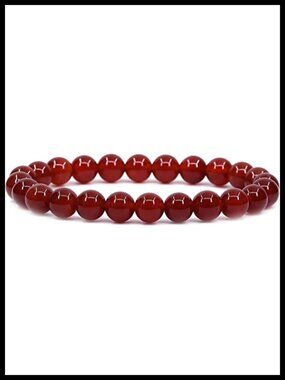 8mm Round Bead Stretch Bracelet Gemstone Healing Crystal Minimal Style